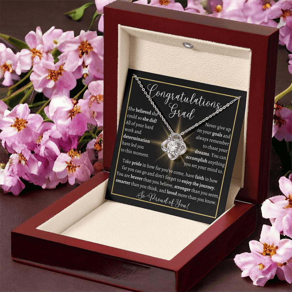 Graduation Love Knot Necklace