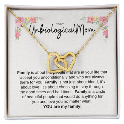 TO MY UNBIOLOGICAL MOM INTERLOCKING HEARTS