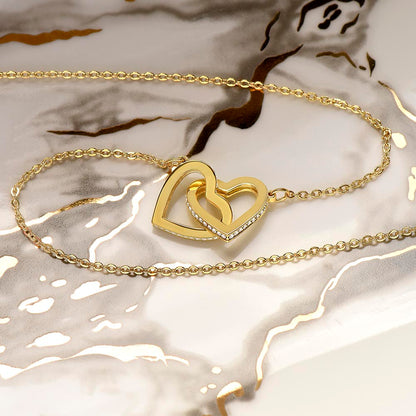 NEW MOM EST 2024 INTERLOCKING HEARTS NECKLACE