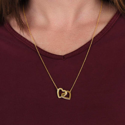 NEW MOM EST 2024 INTERLOCKING HEARTS NECKLACE