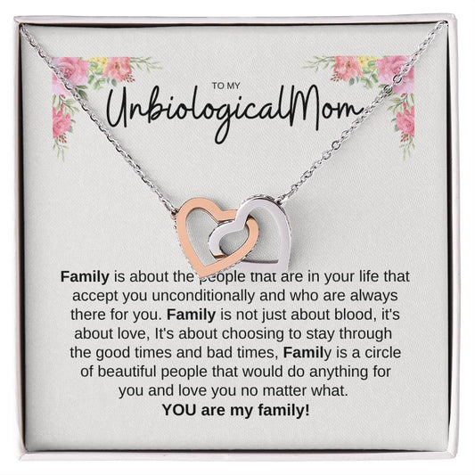 TO MY UNBIOLOGICAL MOM INTERLOCKING HEARTS