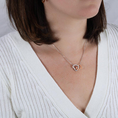 NEW MOM EST 2024 INTERLOCKING HEARTS NECKLACE