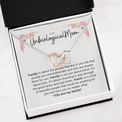 TO MY UNBIOLOGICAL MOM INTERLOCKING HEARTS