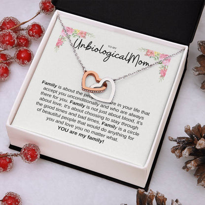 TO MY UNBIOLOGICAL MOM INTERLOCKING HEARTS