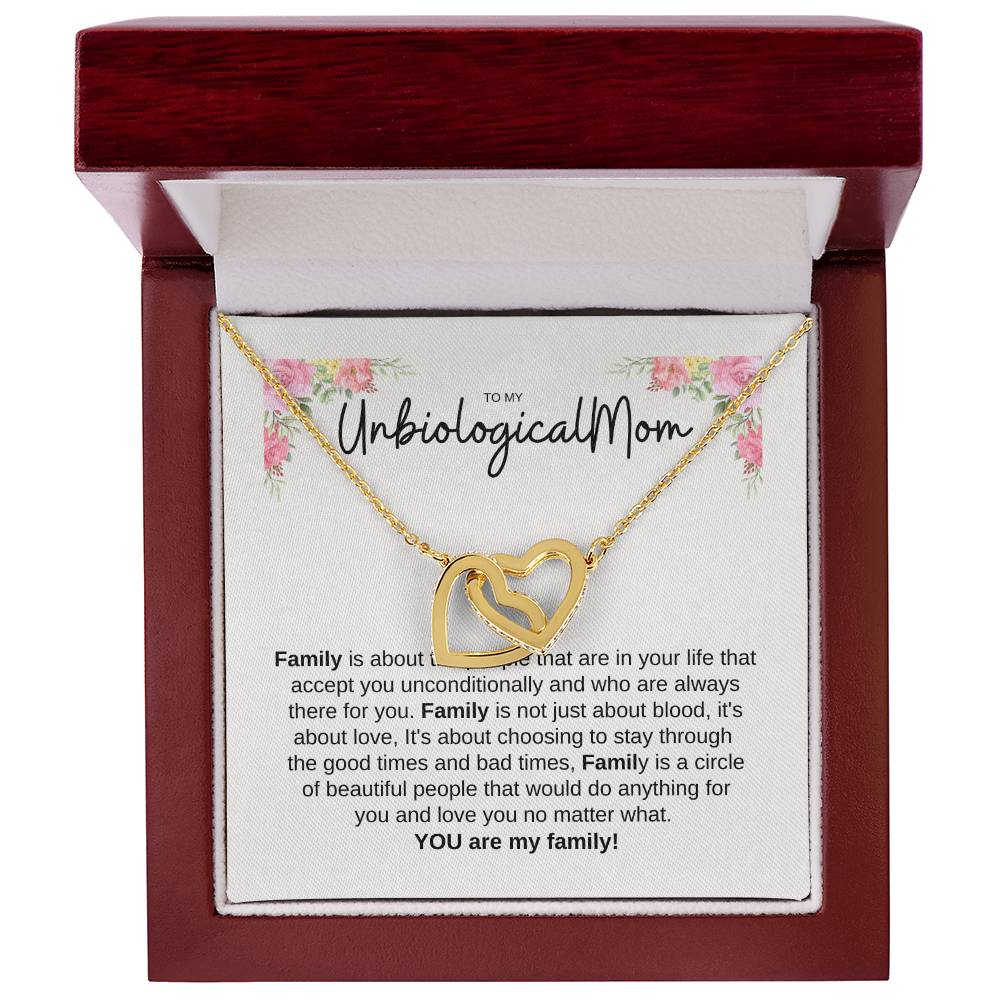 TO MY UNBIOLOGICAL MOM INTERLOCKING HEARTS