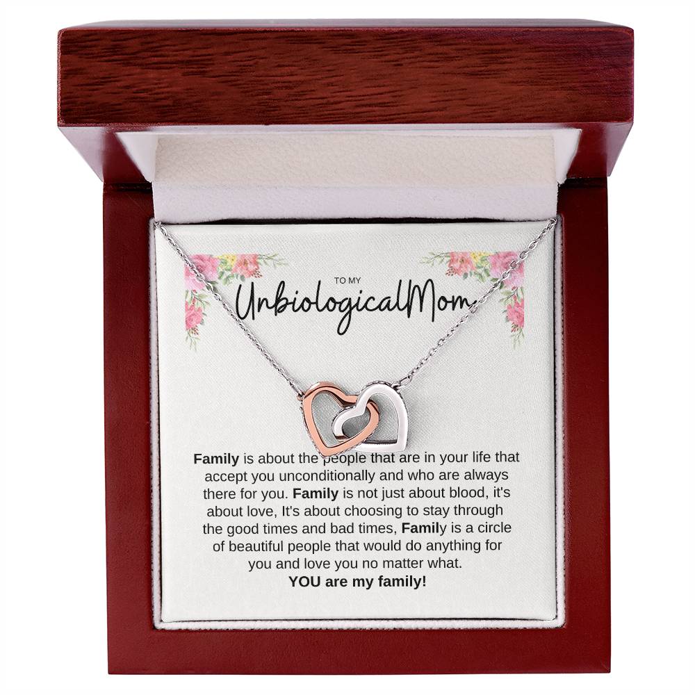 TO MY UNBIOLOGICAL MOM INTERLOCKING HEARTS