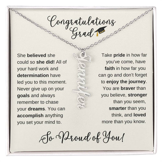 Graduation Name Necklace