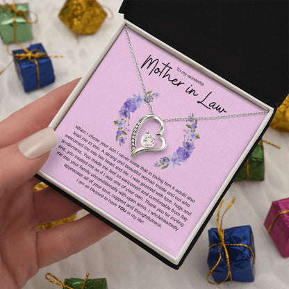 MOTHER IN LAW FOREVER LOVE HEART NECKLACE