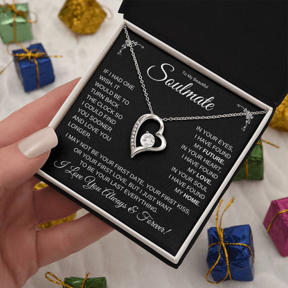 TO MY BEAUTIFUL SOULMATE FOREVER LOVE HEART NECKLACE