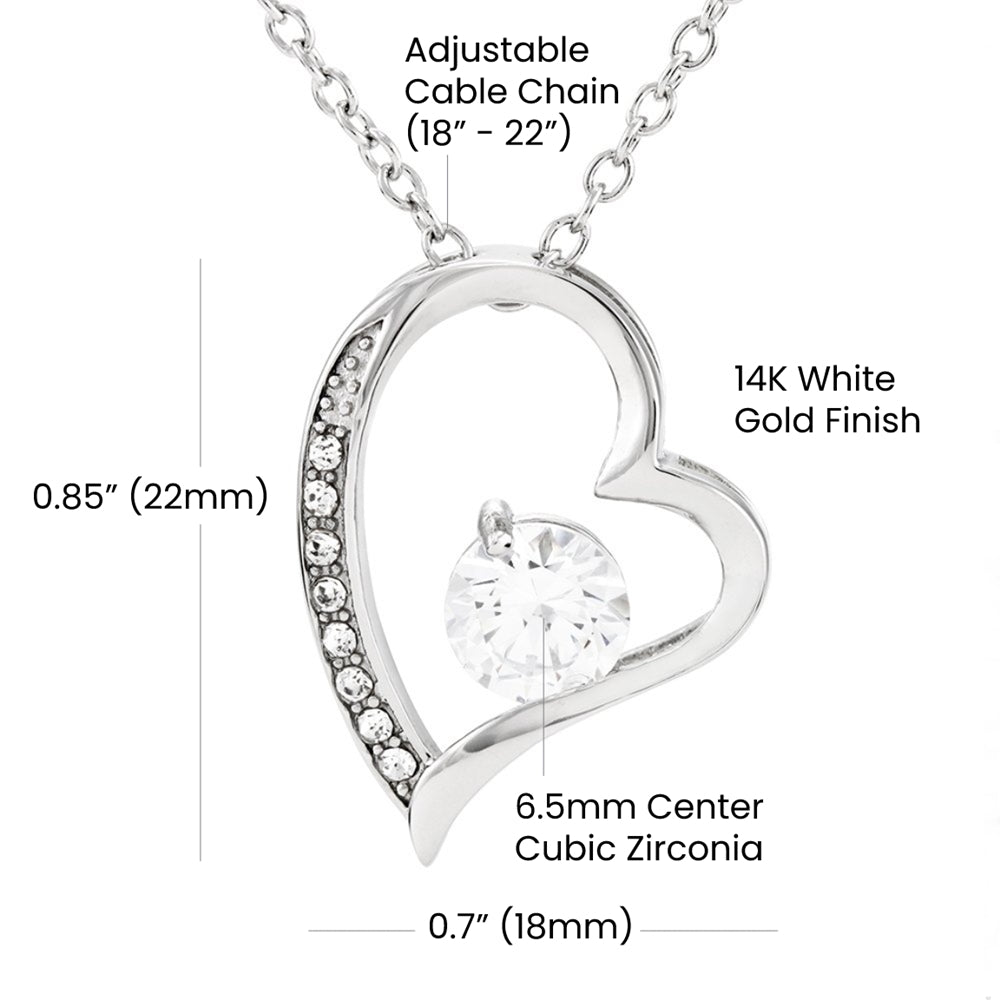 TO MY BEAUTIFUL SOULMATE FOREVER LOVE HEART NECKLACE