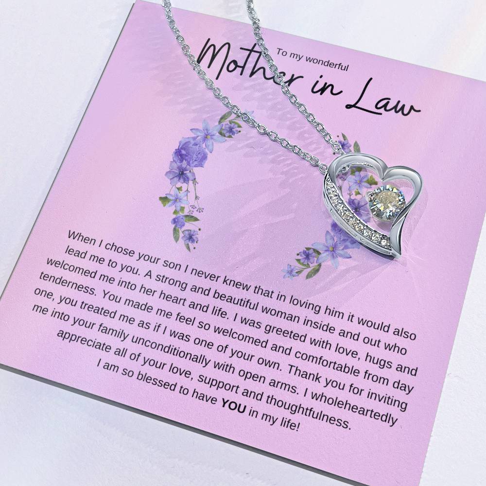 MOTHER IN LAW FOREVER LOVE HEART NECKLACE