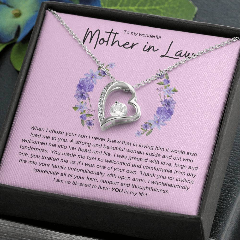 MOTHER IN LAW FOREVER LOVE HEART NECKLACE