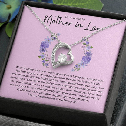 MOTHER IN LAW FOREVER LOVE HEART NECKLACE