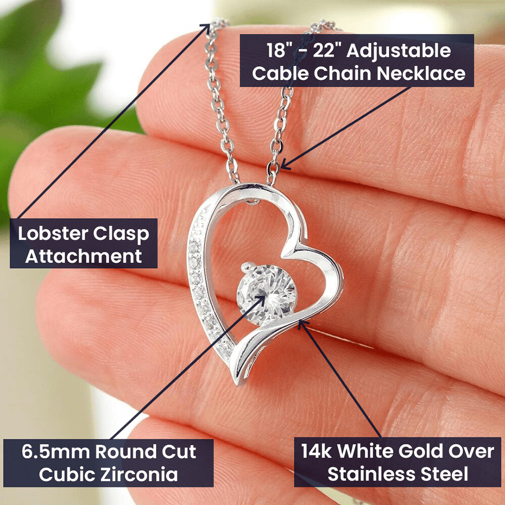 TO MY BEAUTIFUL SOULMATE FOREVER LOVE HEART NECKLACE