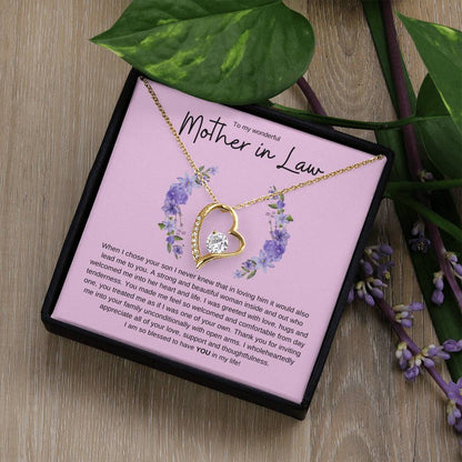 MOTHER IN LAW FOREVER LOVE HEART NECKLACE
