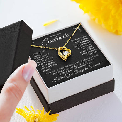 TO MY BEAUTIFUL SOULMATE FOREVER LOVE HEART NECKLACE