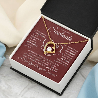 TO MY BEAUTIFUL SOULMATE FOREVER LOVE HEART NECKLACE