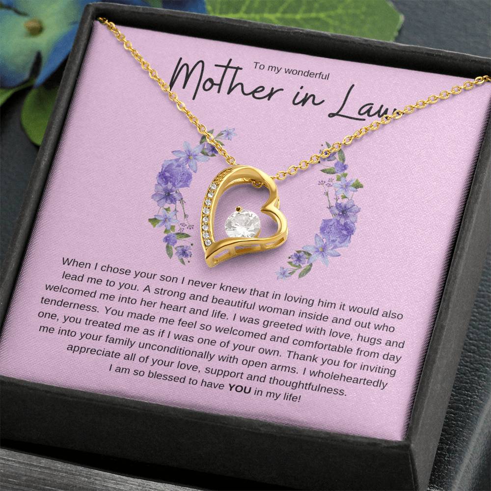 MOTHER IN LAW FOREVER LOVE HEART NECKLACE